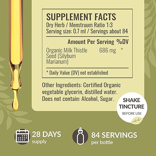 Vista 5 de HERBAMAMA Goat's Rue and Milk Thistle Kit – Paquete de 1200 mg de cabra Rue Cápsulas y gotas de desintoxicación de hígado de cardo mariano de 2