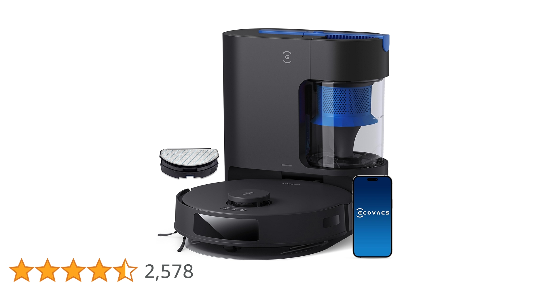 ECOVACS DEEBOT N20 PRO Plus Robot Vacuum and Mop,with