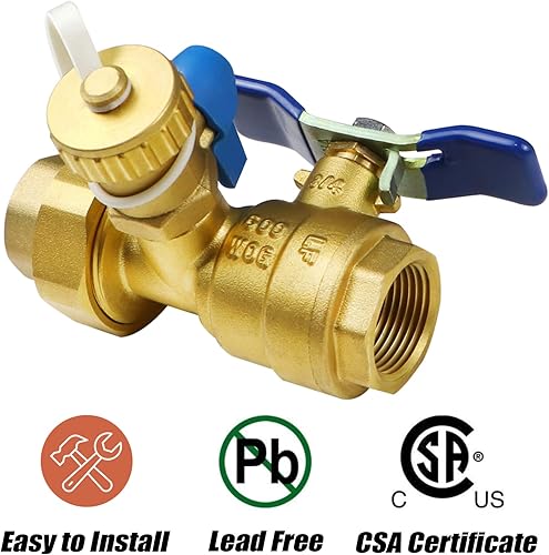 Miniatura 3 de Kit de válvula de servicio de calentador de agua sin tanque con aislamiento IPS de 34 pulgadas con válvula de alivio de presión, latón limpio,