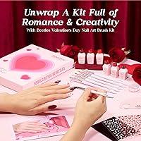 Vista 49 de Beetles - Juego de 6 pinceles de gel para arte de uñas, diseño de esmalte de gel, herramientas de pintura con pincel plano, pincel ovalado, pincel