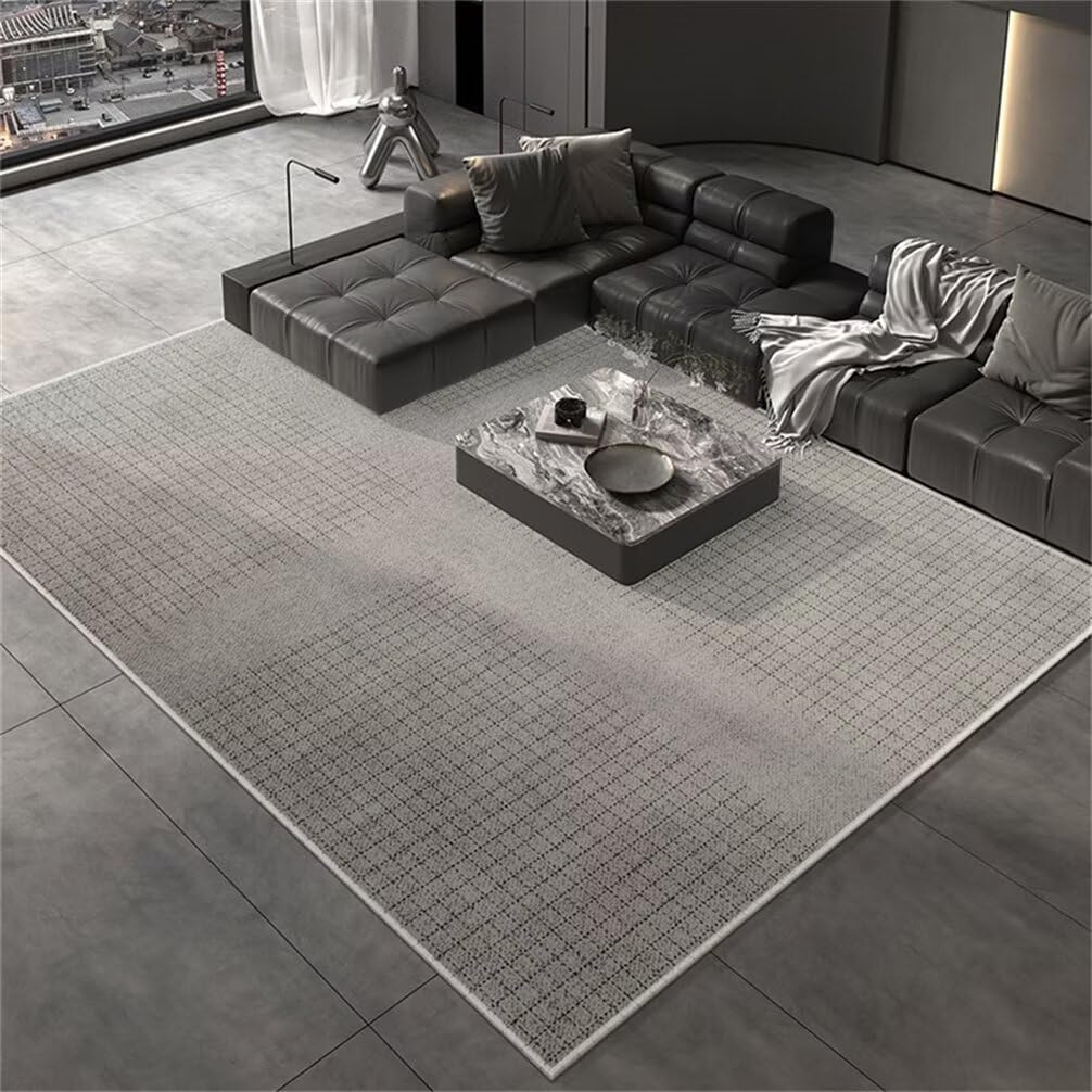 Grand tapis de salon 200x250 cm au design moderne de moquette géométrique