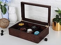 Vista 4 de Apace Living Caja de té (8 compartimentos) nogal oscuro + caja de té (8 compartimentos) palisandro