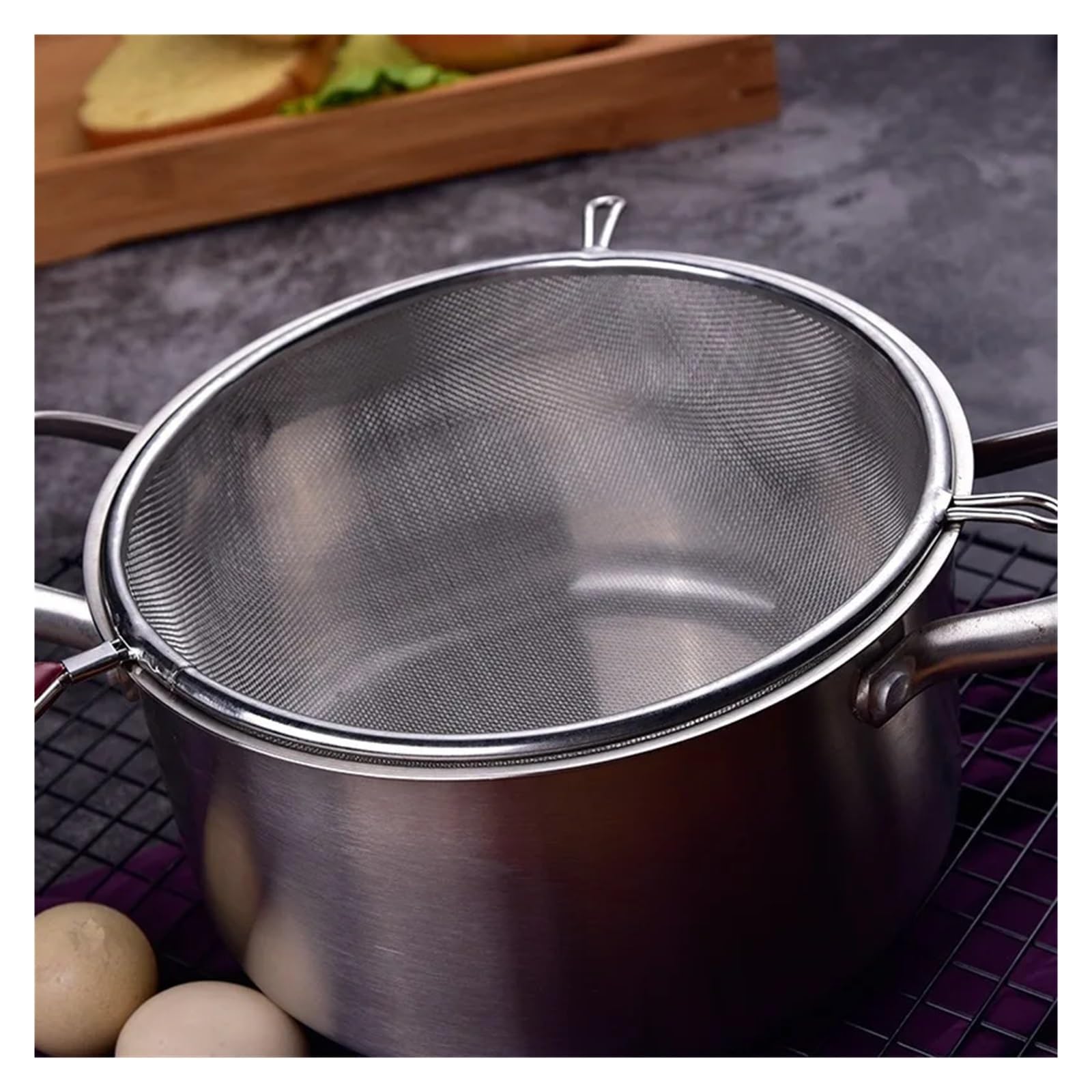 colador acero inoxidable 1 filtro de acero inoxidable for harina, tamiz, herramienta for pasta, máquina for hacer ramen y papas fritas, accesorios cocina(12cm)