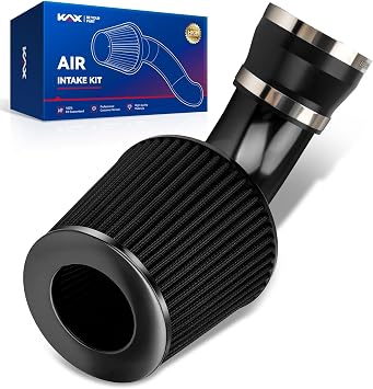 KAX 3 inch Cold Air Intake System Kit Replacement for BMW 325i 2001-2005, 330Ci 2001-2005, 325Ci 2001-2005, 325xi, 323i, 328i, 330x, 330i, 330i, 323Ci, 328Ci, 323is, 328is, High Performance, BLACK