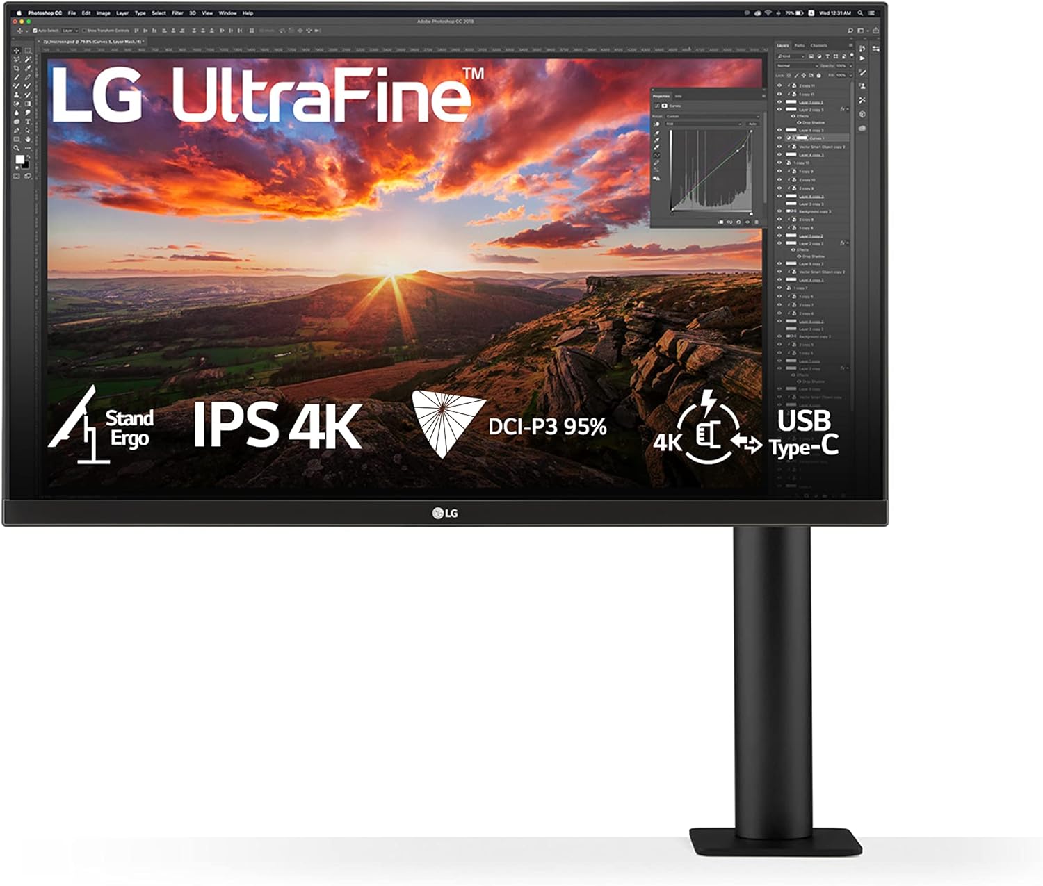 LG 27UN880P ERGO Monitor 27 UltraHD 4K LED IPS HDR 400, 3840x2160, 5ms, AMD FreeSync 60Hz, Flicker Safe, Nero LG 27UN880P ERGO Monitor 27 UltraHD 4K LED IPS HDR 400, 3840x2160, 5ms, AMD FreeSync 60Hz, Flicker Safe, Nero