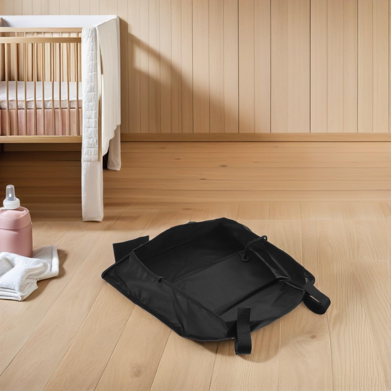 Borsa Portaoggetti per Passeggino 2 Pezzi Cestino Porta Pannolini Sotto Passeggino Organizer Grande e Compatibile per Gite Borsa da Appendere