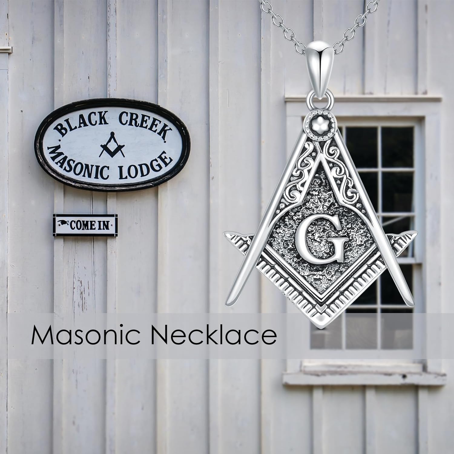 Masonic Necklace 925 Sterling Silver Freemasonry Symbol Masonic Gift Free and Accepted Masons Pendant Jewelry for Men Women - Image 6