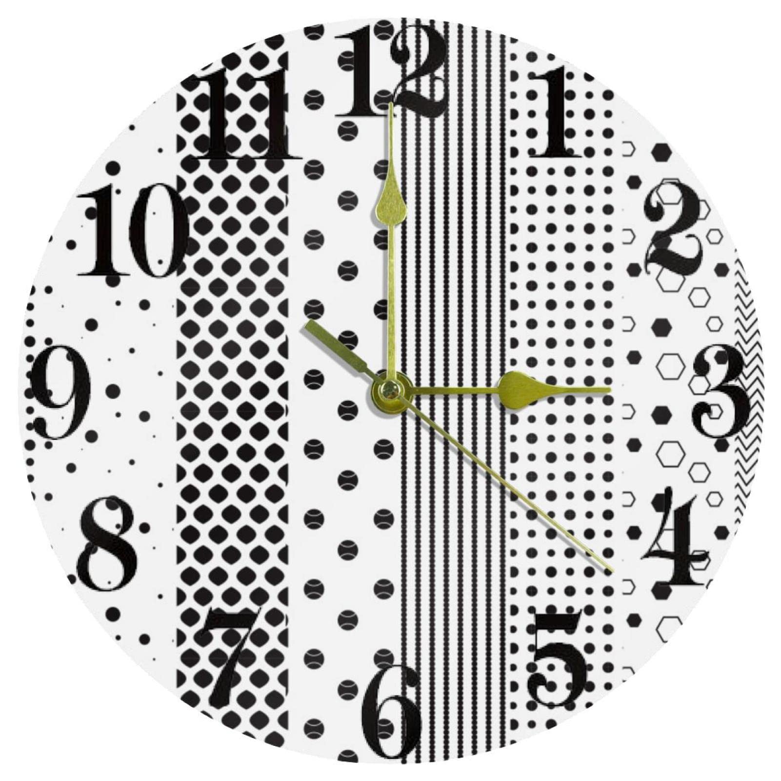 Horloge murale ronde silencieuse 25,4 cm pour supprimer le bruit des aiguilles