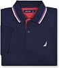 Nautica Mens Classic Fit Cotton Blend Smooth Mesh Performance Polo Shirt,