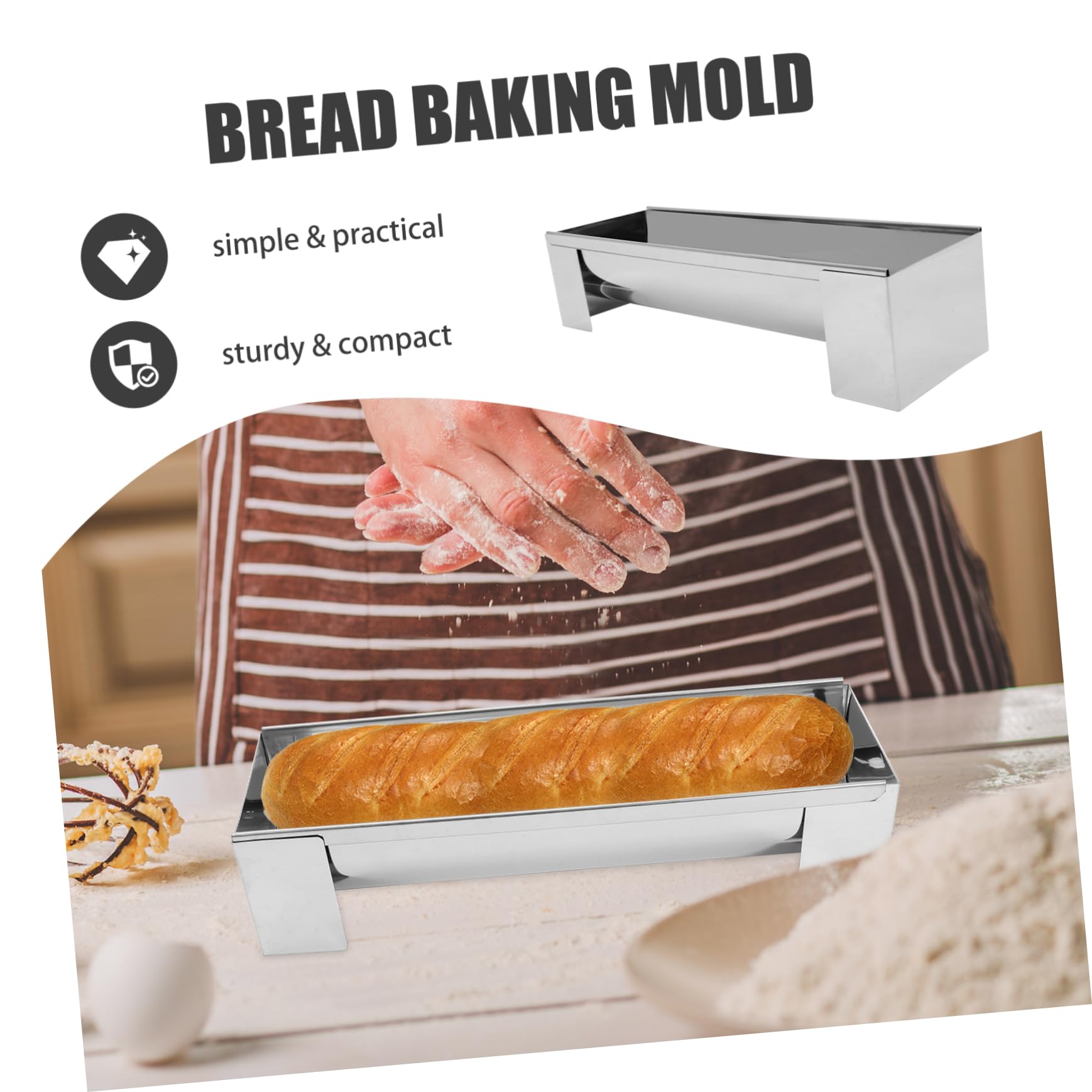 TOPBATHY 5 Pièces Moule à Gâteau en Forme De u Gâteau Plateau Ovale Gâteau à La Mousse Moule à Pâtisserie Non Moules à Gâteaux Moule à pour Hot-Dog Biscuit Acier Inoxydable Silver