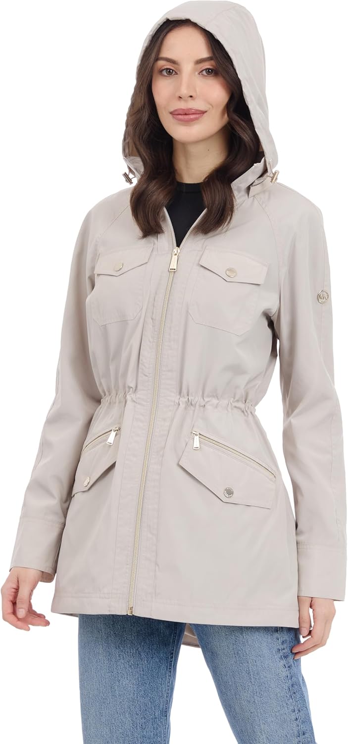 Michael Kors womens Hooded Anorak Rain Coat and Windreaker - Image 6