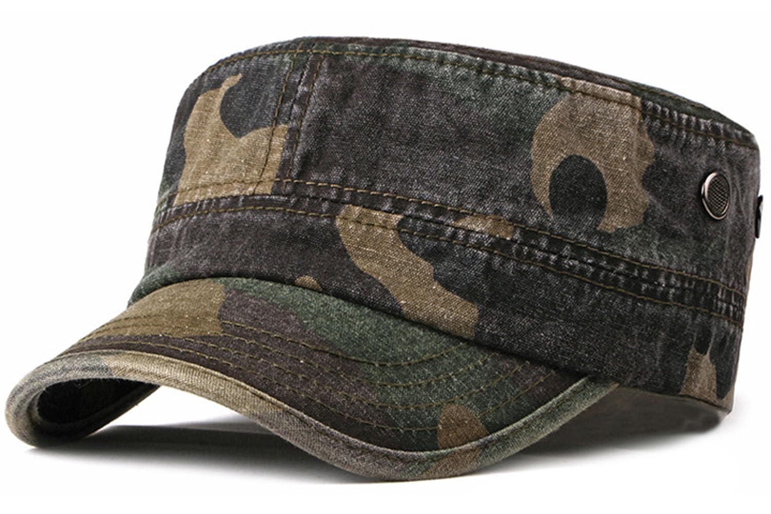 Babahu Men's Z-Green Camouflage Washed Cotton Military Caps Cadet Army Caps Unique Design (Uk, Alpha, One Size, )