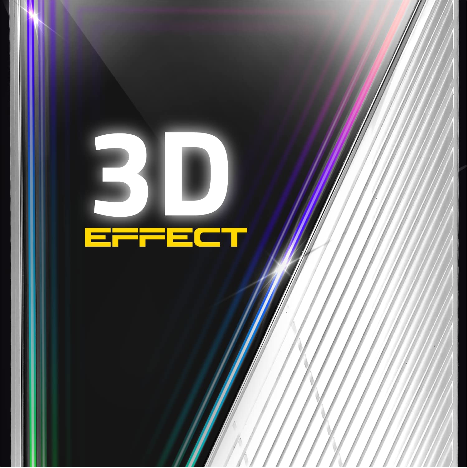 Empire Gaming Obudowa PC Gamer Crystal – ARGB średniej wielkości Tower ATX, Micro ATX i ITX – efekt lustra 3D – wentylator RGB z możliwością adresowania 1 x 120 mm 3-pinowy/5 V LED i 1 x 120 mm