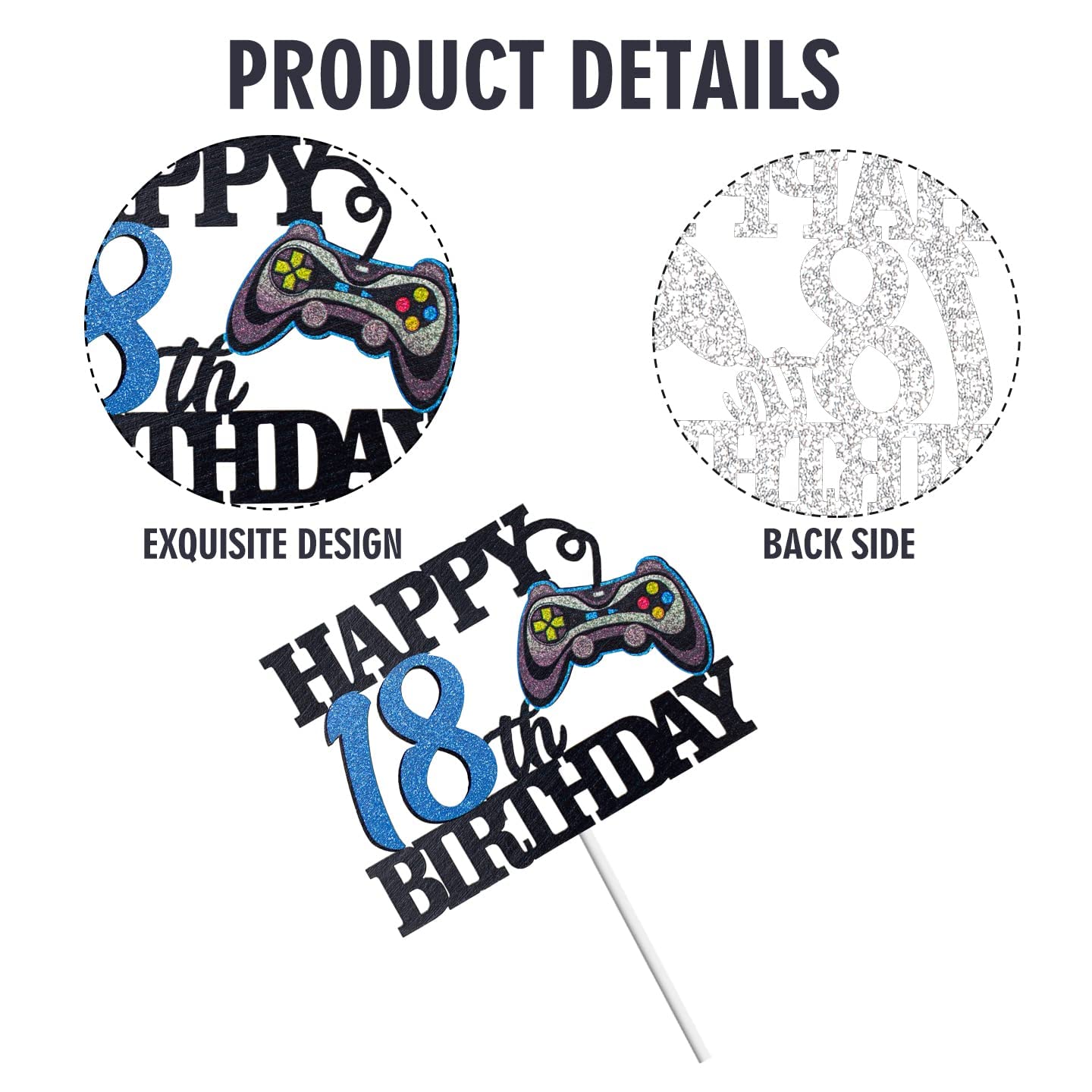 Snapklik.com : Happy 18th Birthday Video Game Cake Topper - Level 18 ...
