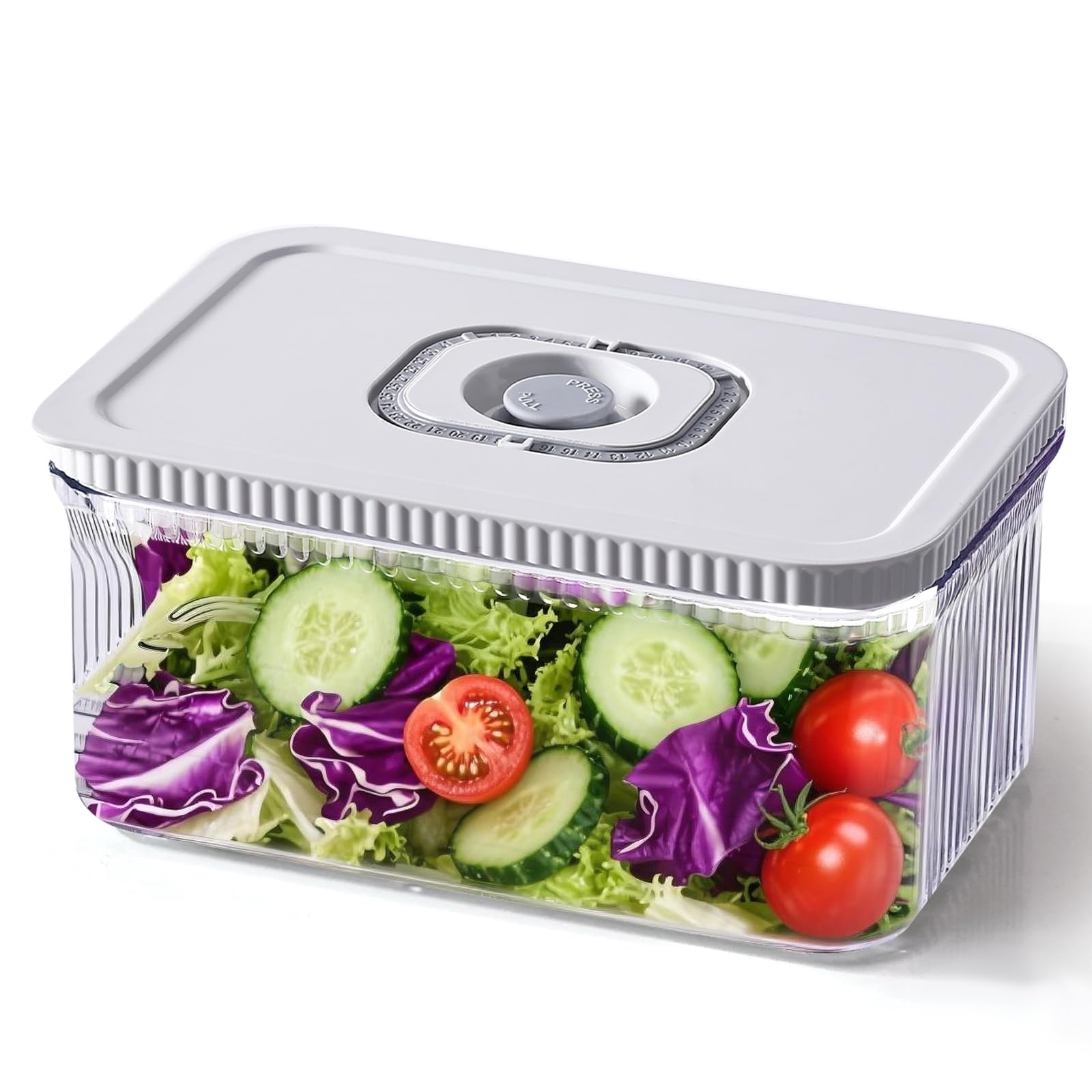 Amazon｜Packlyx 真空保存容器 タッパー 大容量 2L ABS食品級素材 BPA