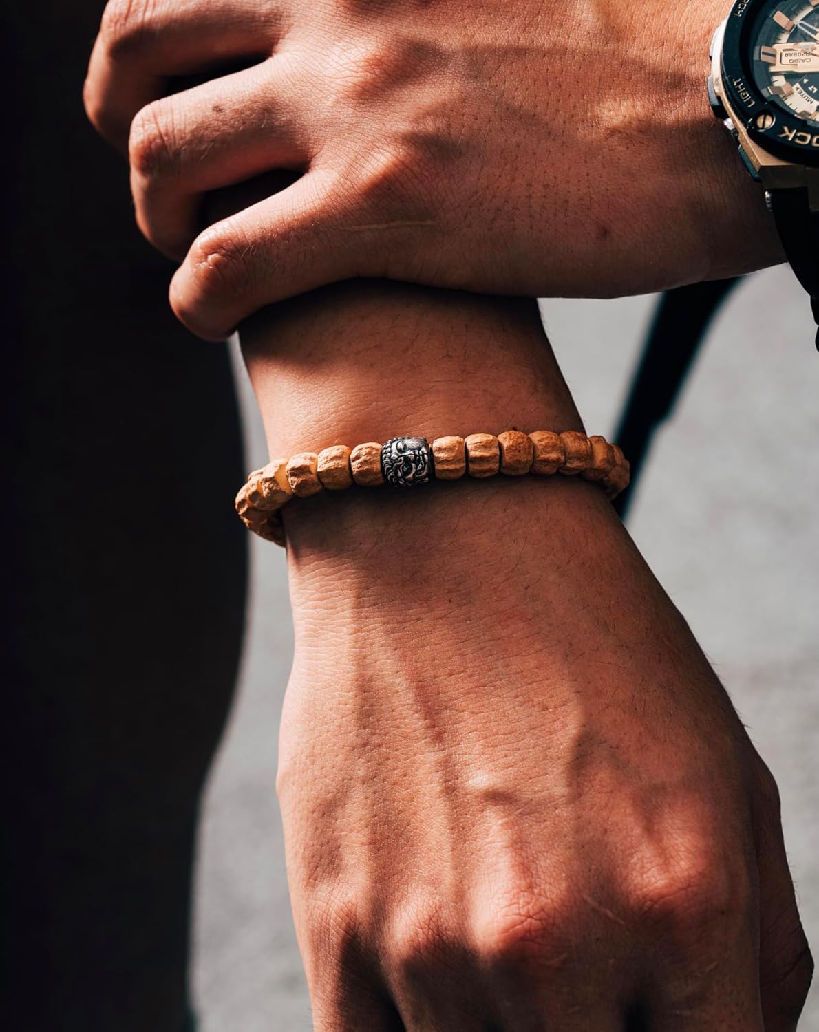 COPPERTIST.WU Animal Bead Bracelet Taoist Buddha Bangle Ball Beaded Bracelets Handmade Jewelry Gift for Men Women