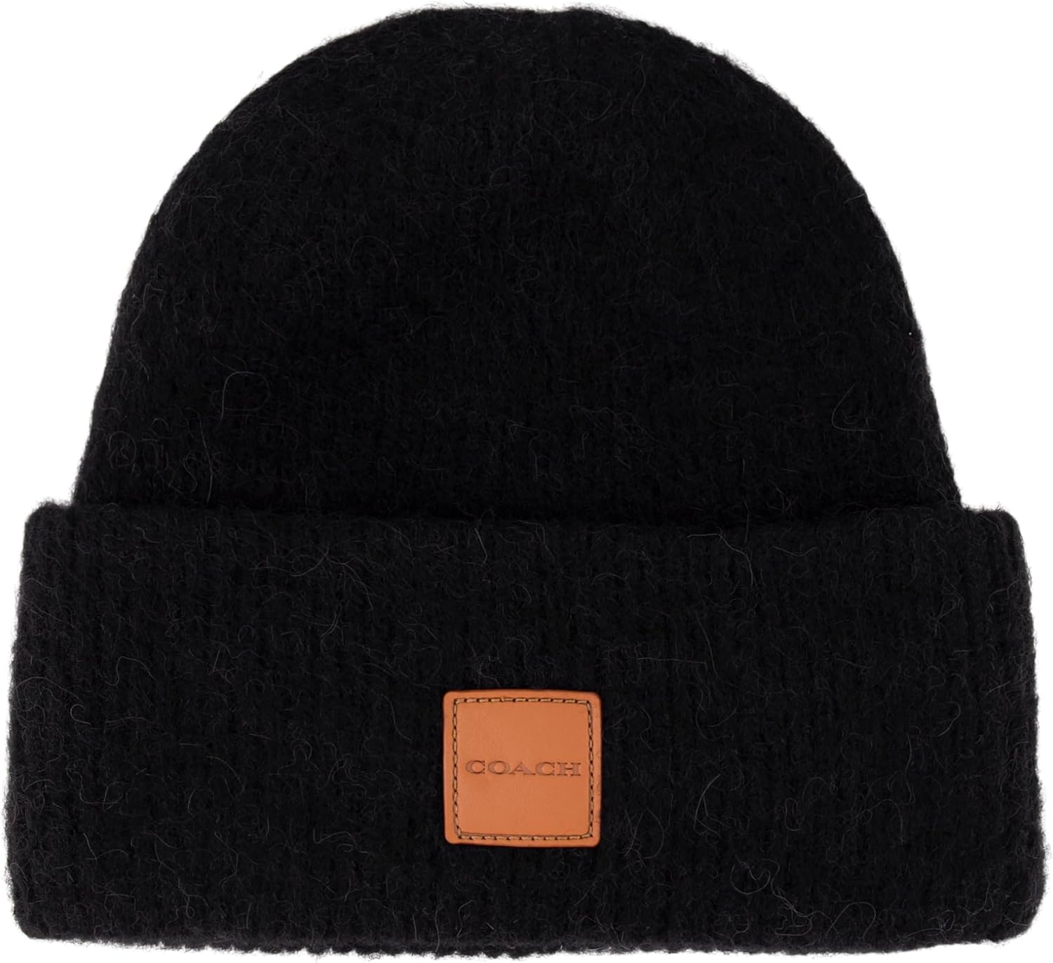 Coach Womens Leather Patch Beanie - Image 2