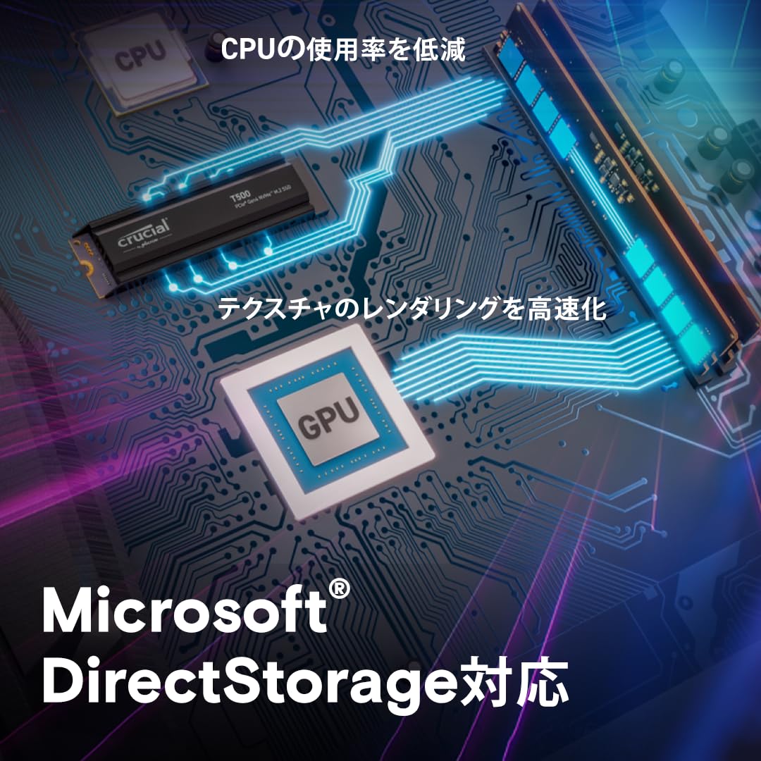 Amazon | Crucial(クルーシャル) T500 ヒートシンク付き 【新型PS5