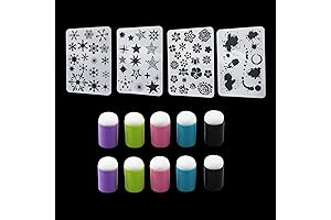 Crapyt Sponge Daubers Face Painting Sponges Bulk with Stencils