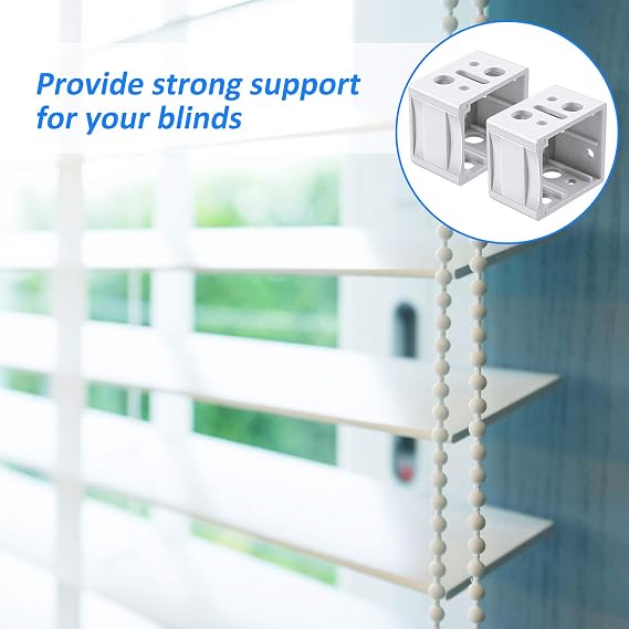 Jetec 2 Pcs 1 Inch Mini Blind Bracket Replacement Plastic Headrail Mounting | for Window Blinds Headrail, Profile Box Design, Replacement Mounting Hardware, 1 Inch Installations