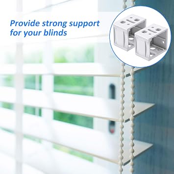 Jetec 2 Pcs 1 Inch Mini Blind Bracket Replacement Plastic Headrail Mounting | for Window Blinds Headrail, Profile Box Design, Replacement Mounting Hardware, 1 Inch Installations