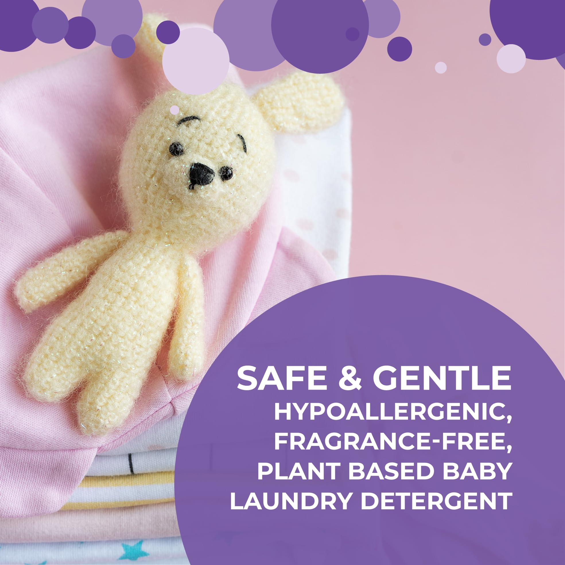 Detergente para ropa de bebé, certificado EcoGarantie 100% orgánico y natural, sin aroma e hipoalergénico, dermatológicamente probado y aprobado, 55 cargas, 92.9 fl. oz (2.75 L)
