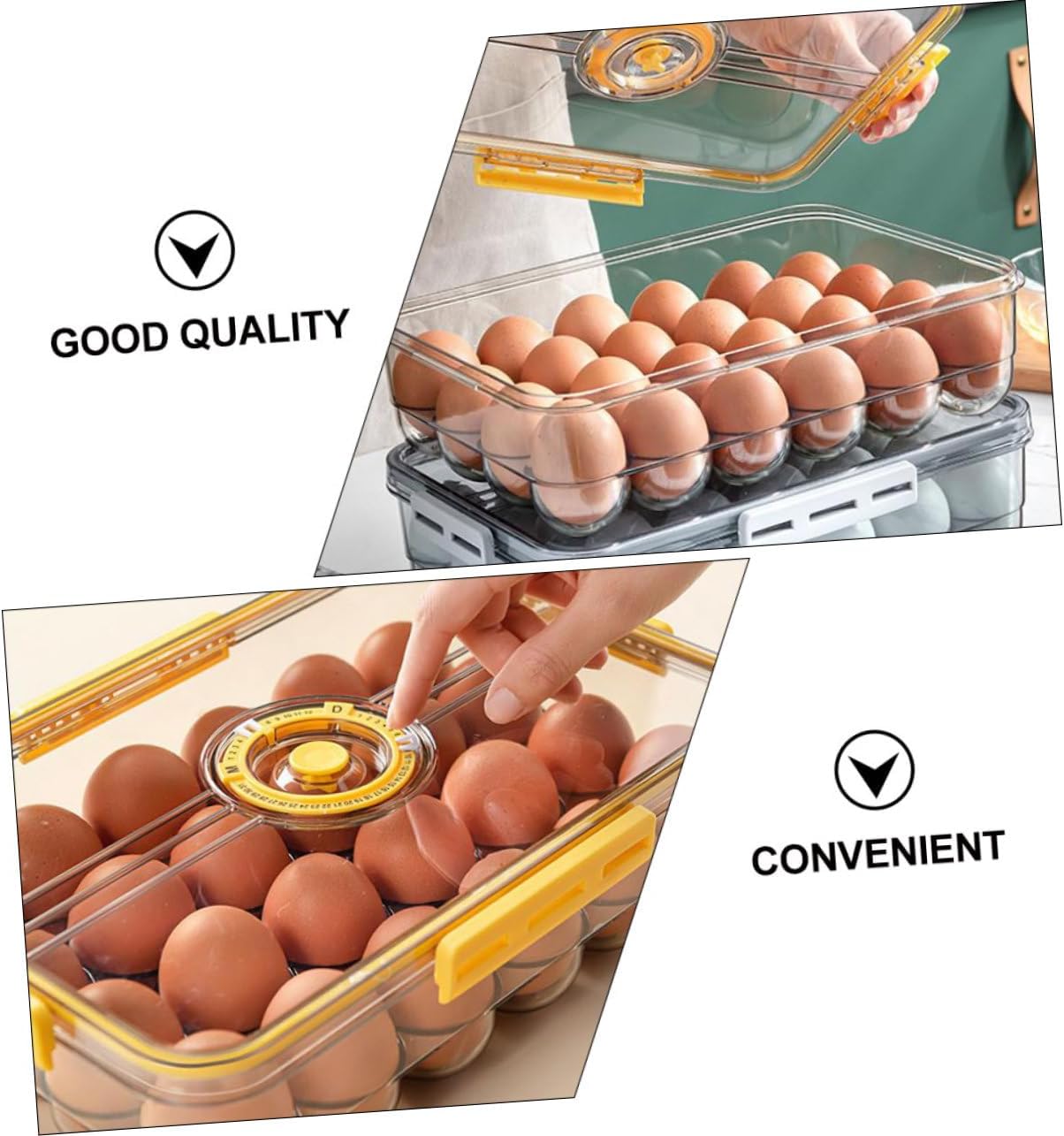 Egg Container for Refrigerator Food Storage Box Crisper Home Storage Organizer Food Containers