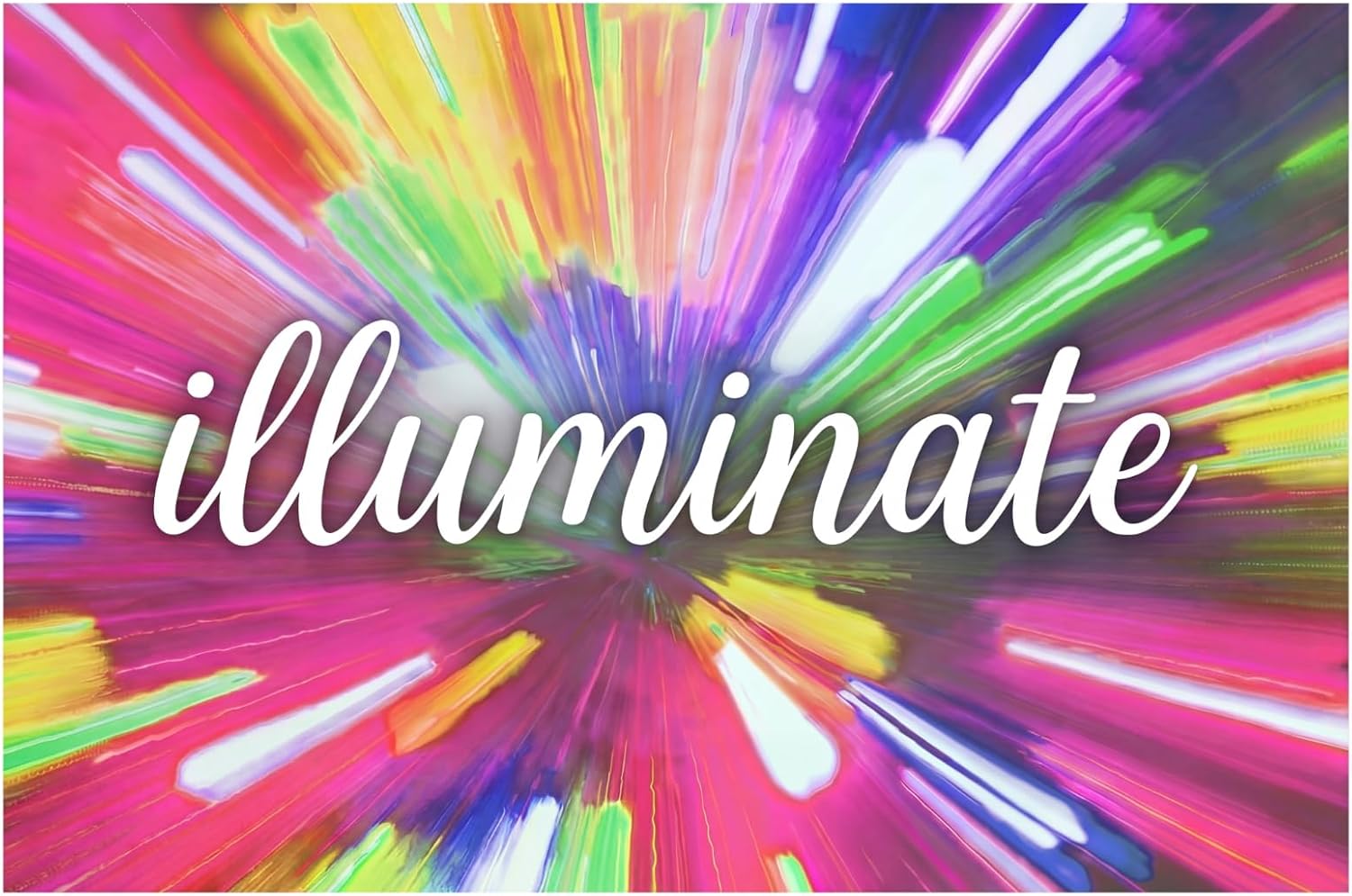 6 x 9 ft VBS 2026 Disco Rainbow Backdrop Illumination Themed Decorations Vinyl Supersized Neon Glow Lighting Backdrop Church Stage Background for Church Events Bible Sunday School Decor