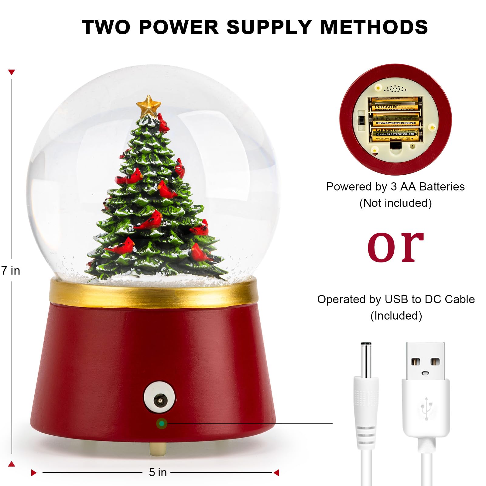 Amazon.co.jp: クリスマススノードーム ツリー付き : おもちゃ