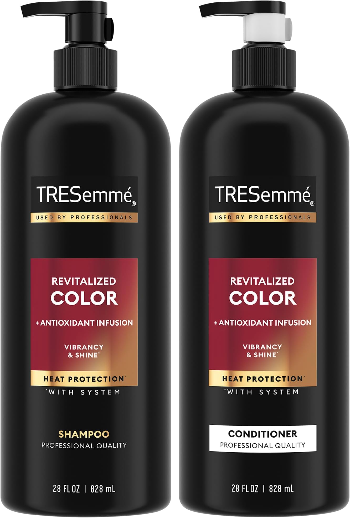 TRESemmé Shampoo and Conditioner, Revitalized Color + Antioxidant Infusion for Color-Treated Hair, Heat Protection, 28 Oz Ea
