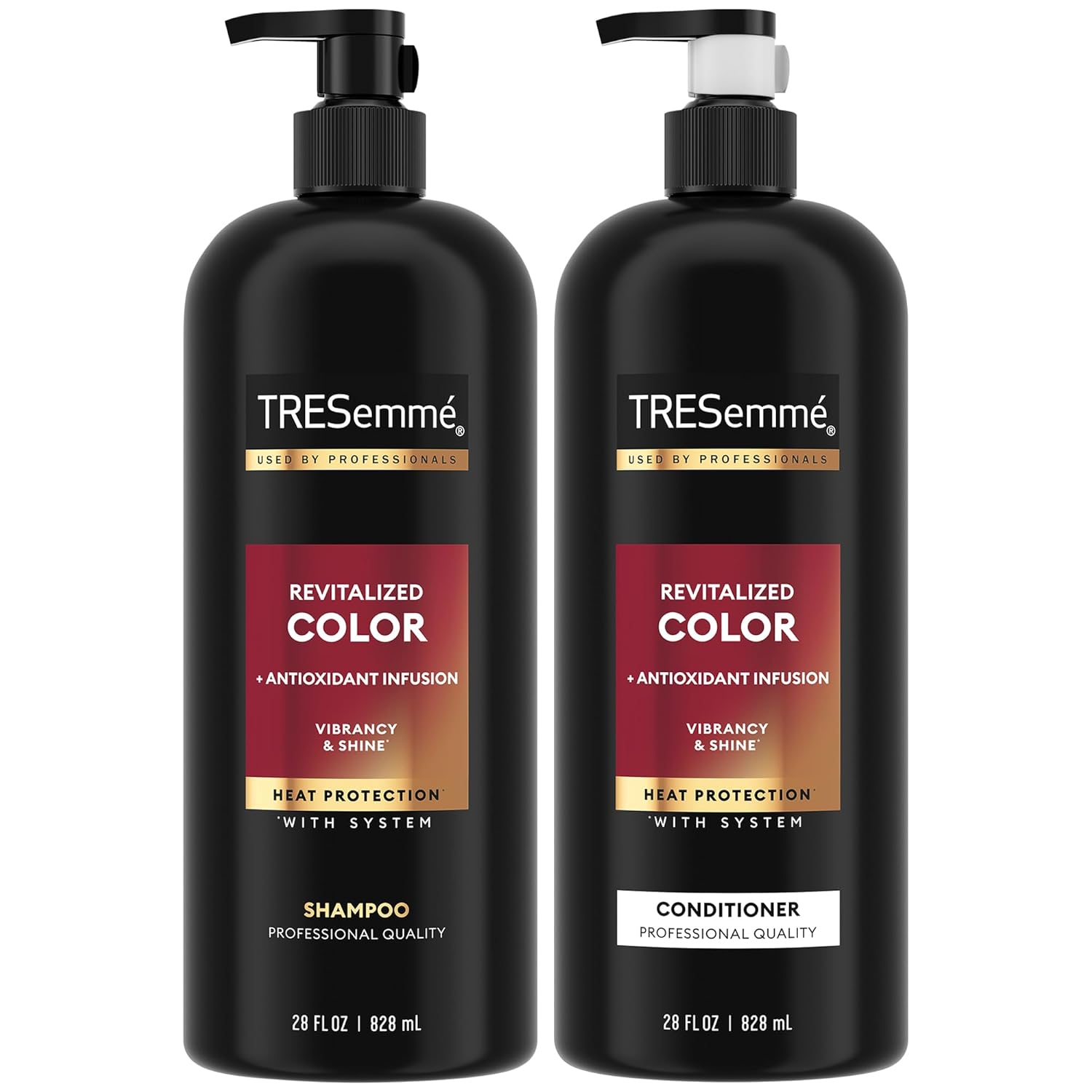 TRESemmé Shampoo and Conditioner, Revitalized Color + Antioxidant Infusion for Color-Treated Hair, Heat Protection, 28 Oz Ea