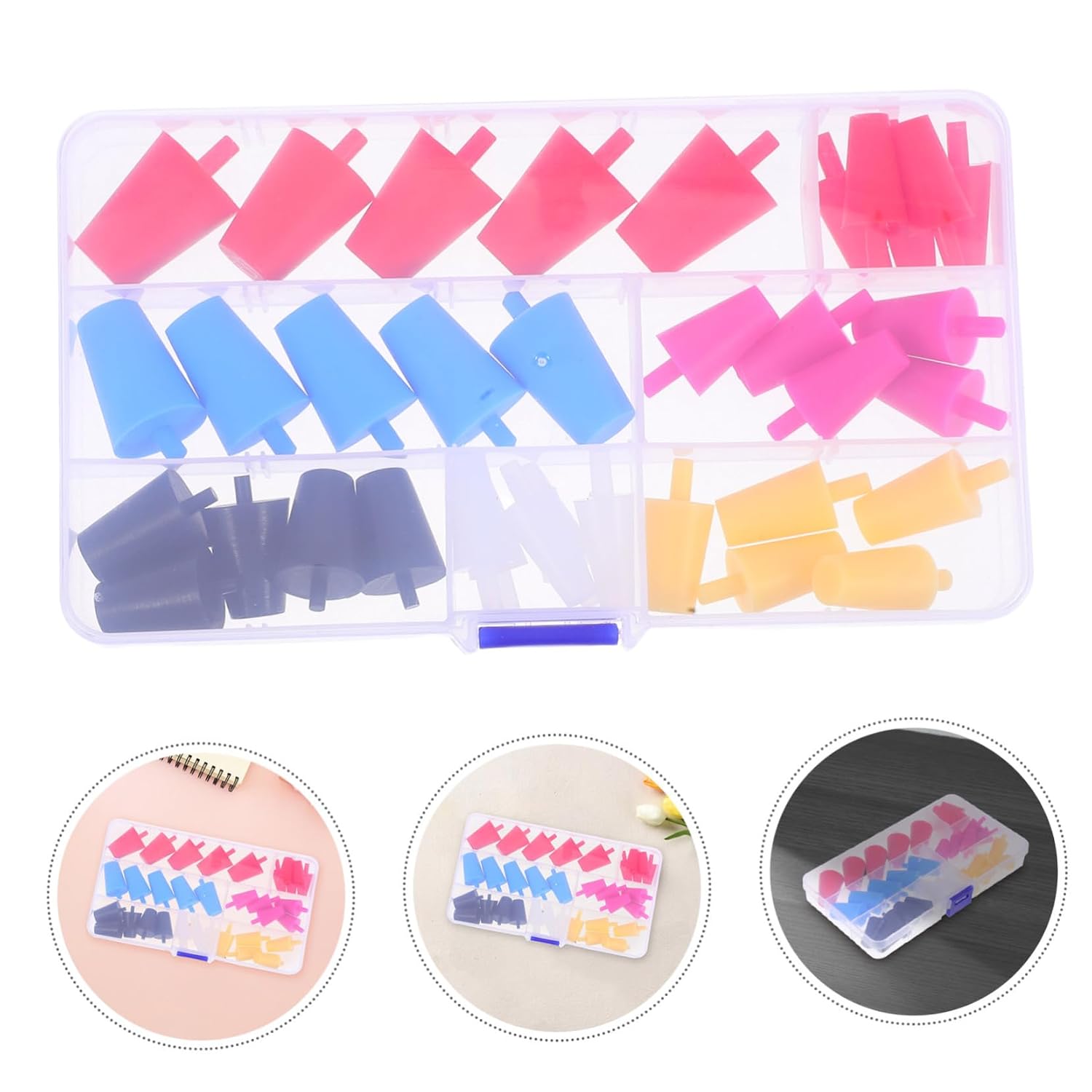 35pcs Silicone Plugs for Spray Paint Replacement Bottle Stoppers Sealing Plugs High-Temperature Resistant Tapered Tube Stopper Cap Tapered