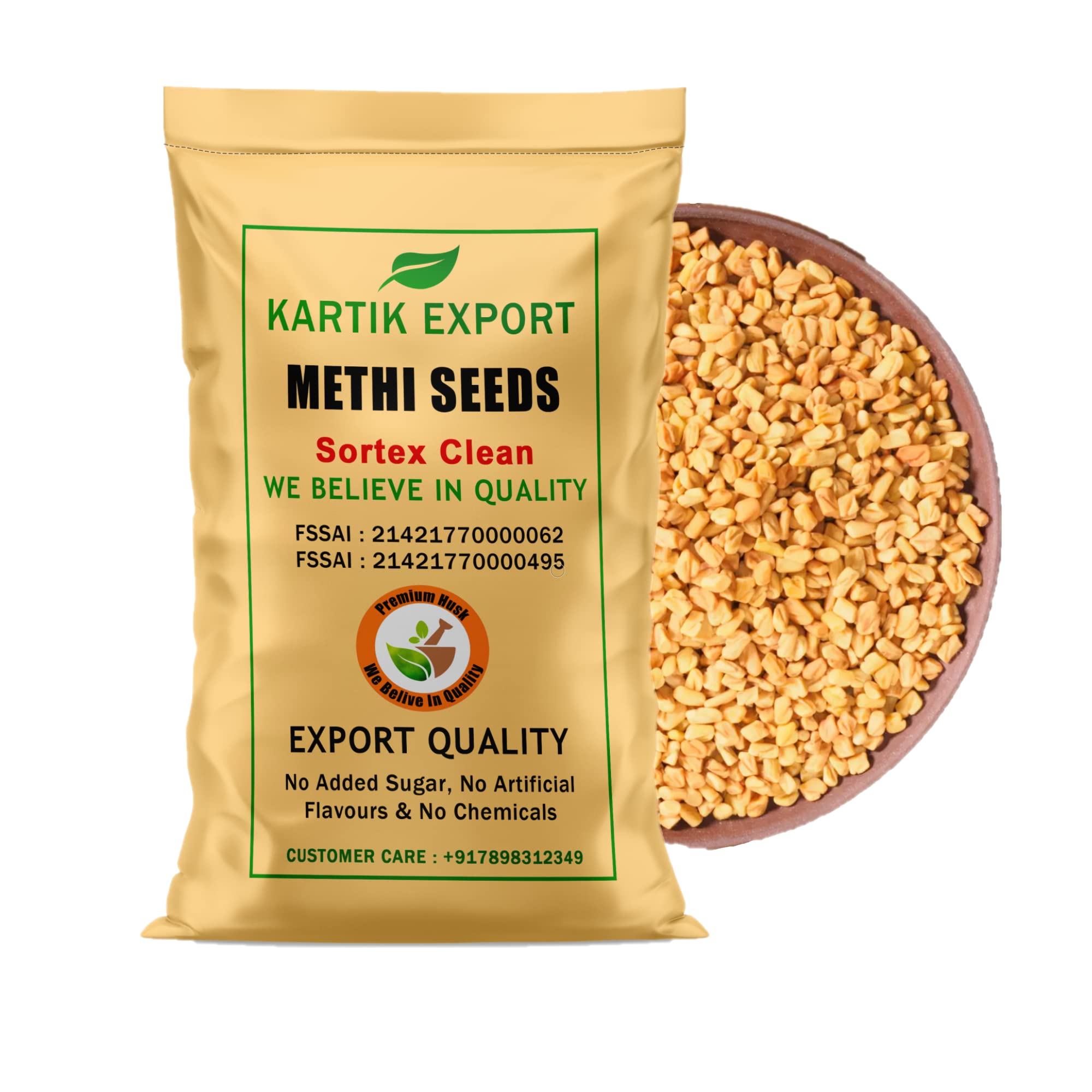 Kartik Export Whole Methi Seeds | Fenugreek Seeds - 5 KG (B0B8DN93JJ) Amazon Price History, Amazon Price Tracker
