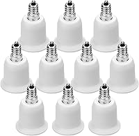 Vista 1 de JACKYLED Paquete de 10 adaptadores de lámpara de techo con brazos, adaptador de toma de base de foco E12 a E26 E27, convertidor de rosca candelero