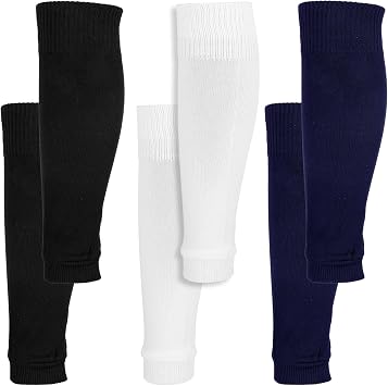 Grevosea 2 Pairs Shin Guard Sleeves, Pre Cut Soccer Sleeve Socks Football Basketball Leg Sleeves for Men Women Youth Adults