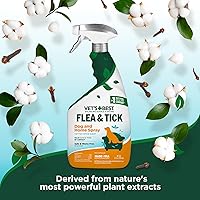 Vista 36 de Vet’s Best Indoor Flea and Tick Spray – Dog Flea and Tick Treatment for Home, Plant-Based Formula with Natural Oils, Kills Fleas, Eggs & Ticks on