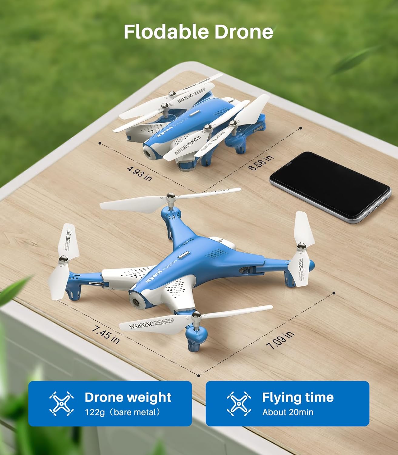 SYMA Drone with Camera for Adults Kids,1080P FPV Camera RC Quadcopter with Optical Flow Positioning,Tap Fly,Auto Hover,Headless Mode,3D Flips,40mins Flying Toys Gift for Beginners