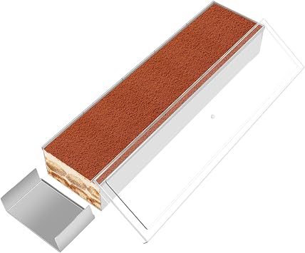 Rectangle Cake Pan with Lid Tiramisu & Cheesecake Mold 304 Stainless Steel Long Cake Baking Pan Removable Mousse Mold40x10cm