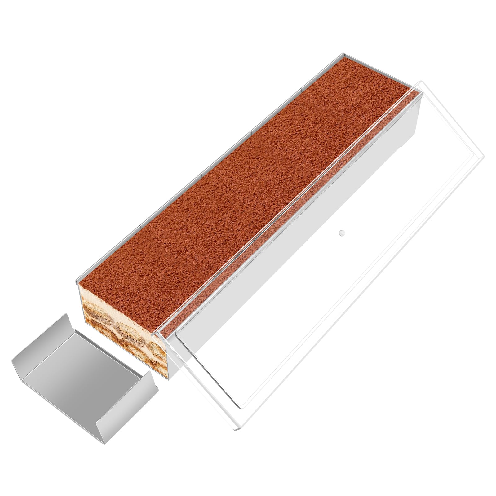 Backrahmen Rechteckig 40cm Edelstahl - Tiramisu & Käsekuchenform Antihaft