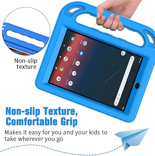Miniatura 4 de BMOUO Funda infantil para tablet Onn de 8 pulgadas 2022 Gen 3 modelo TBBLU100071483  con protector de pantalla integrado funda ligera a prueba de