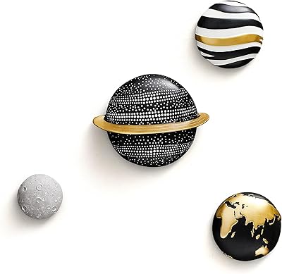 Amazon.com: FJSPERM 4Pcs Outer Space Planets Wall Decor Boys Room Decor ...