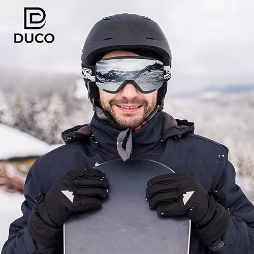 Miniatura 9 de DUCO OTG DCS003 - Gafas de esquí y snowboard para hombres y mujeres, protección UV400, antiniebla, esquí, nieve
