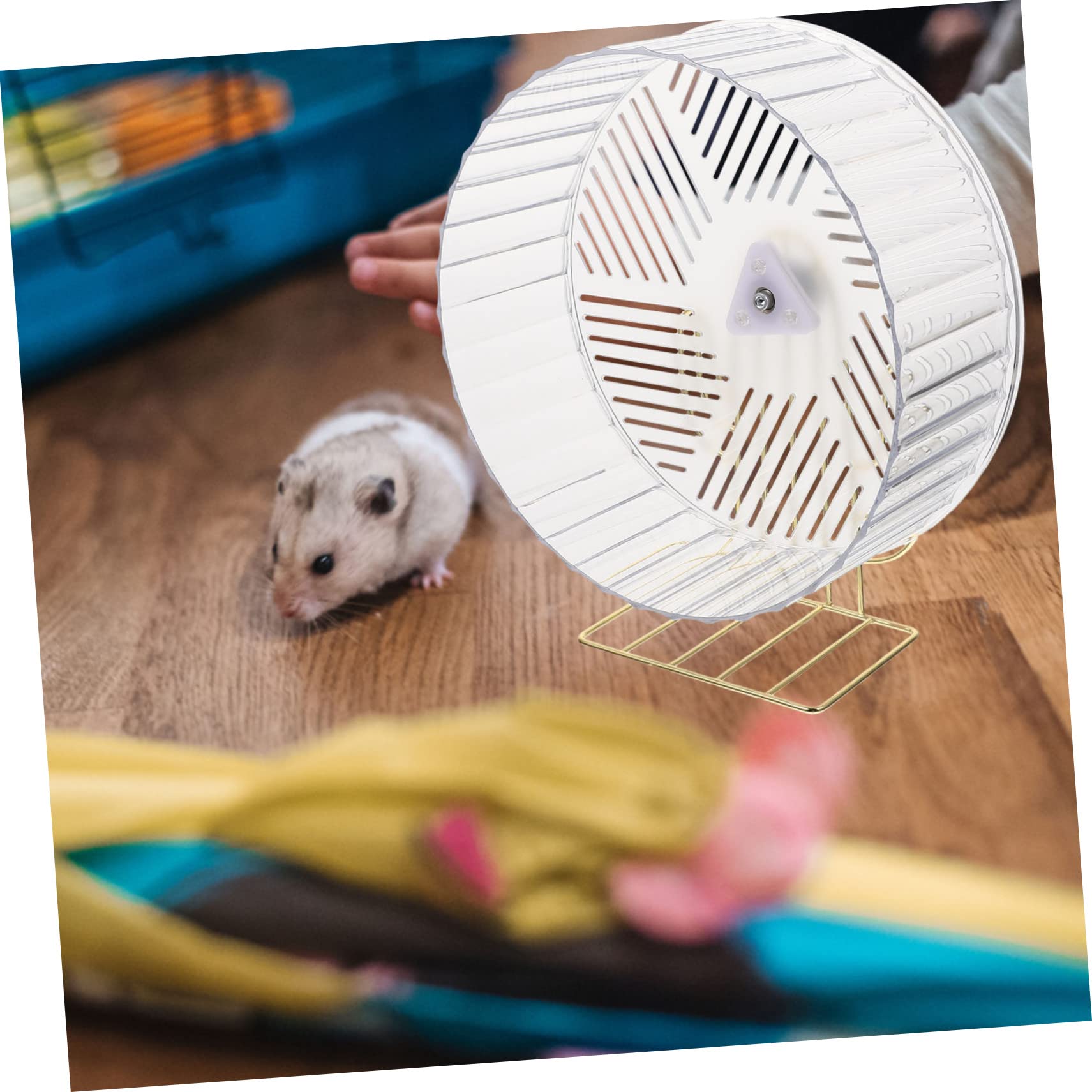 TOYANDONA Roue pour Hamster Stable avec Support Roue Silencieuse pour Chinchilla et Petits Rats pour Cage Animaux Petits Couleur Aléatoire Couleur Aléatoire