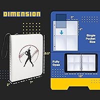 Vista 4 de Carpeta para tarjetas deportivas, CLOVERCAT - Carpeta para tarjetas de béisbol de 4 bolsillos, 400 bolsillos de doble cara, impermeable, soporte