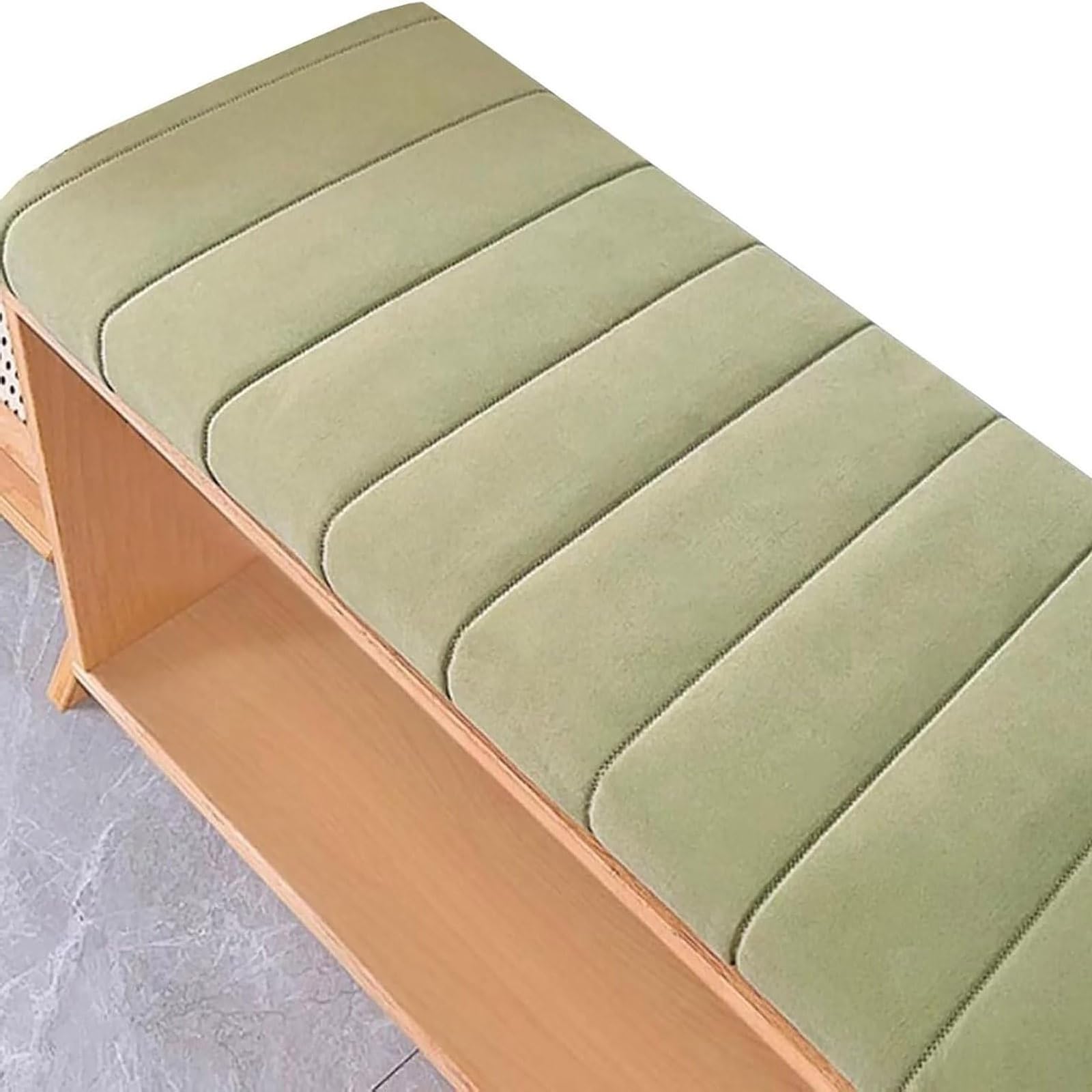 Odaima Bench Cushion 120/150/90/180/100 cm Long Seat Cushions 2/3 seater Non-Slip Seat Pad for Indoor Bay Windows, Long Chairs, Dining benches, Swings, Sofas & Porch with Zipper(Green,60x45x5cm)
