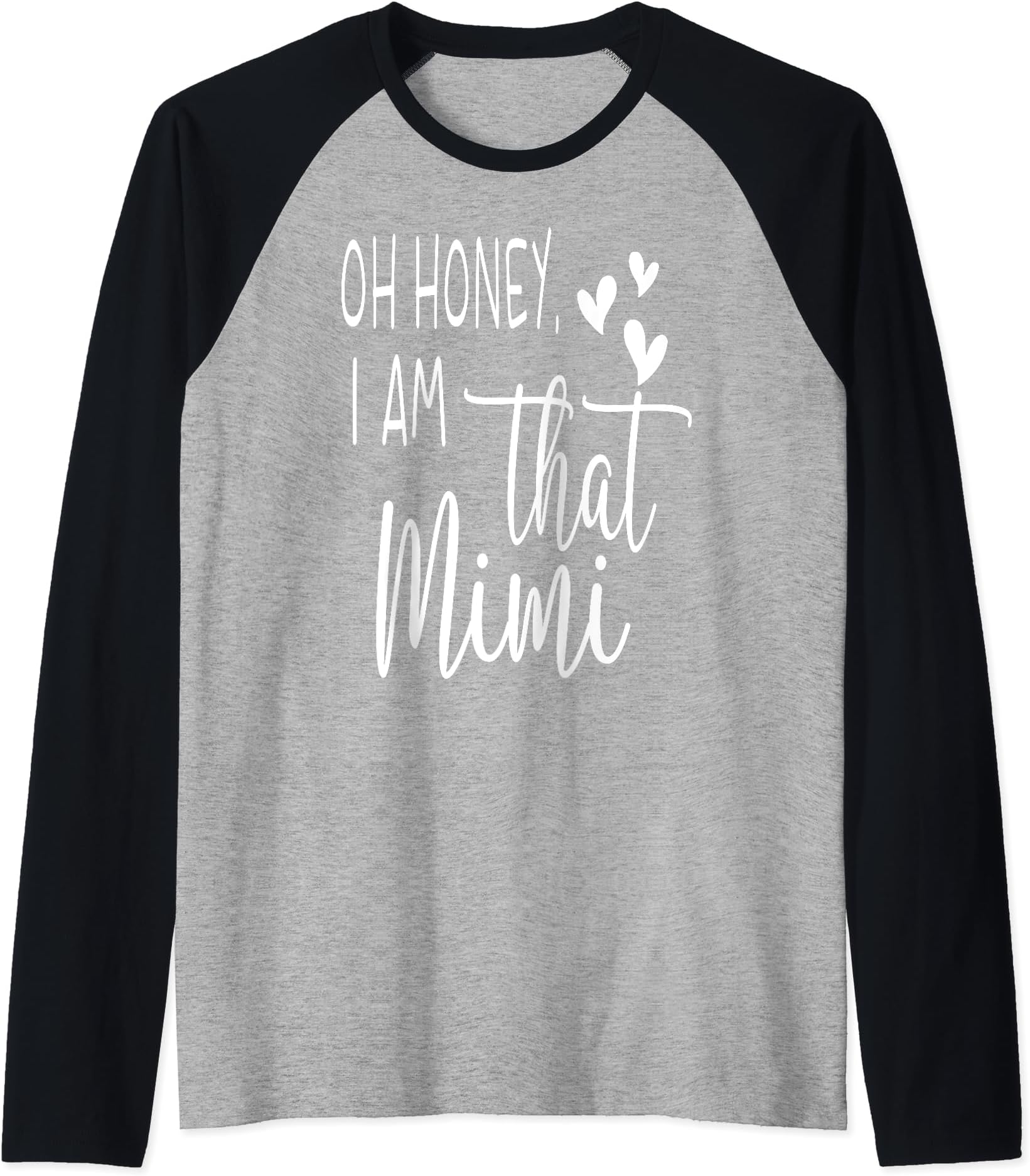 Blessed Mimi Heart Mimi Grandma Women Christmas Mother's Day Raglan Baseball Tee