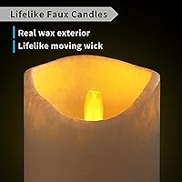 Vista 4 de FURORA LIGHTING Paquete de 1 vela LED cristalizada de cera real verde (3 pulgadas de profundidad x 4 pulgadas de alto) para decoración del hogar