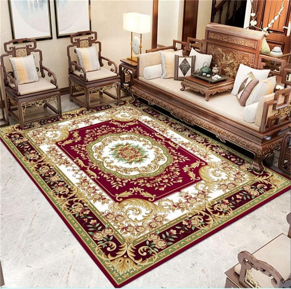 Tapis chambre ado creme et rouge pour creer un coin lecture cosy et chaleureux