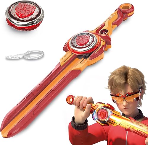 Infinity Nado Battling Top Burst Gyro - Juguete giratorio con lanzador de espadas, juego de batalla para niños y niñas de 5, 6, 7, 8, 9, 10 años,
