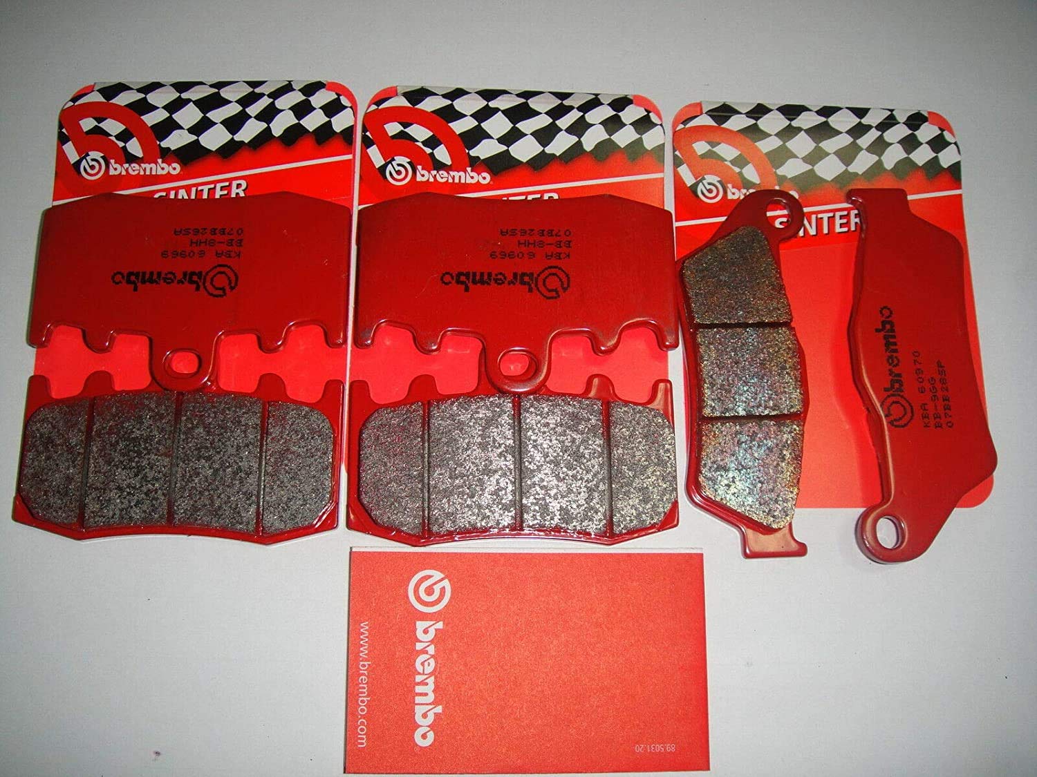 PASTIGLIE FRENO ANT+POST BREMBO R 1200 GS/ABS/ADVENTURE 2004 2005 2006 2007 2008 2009 2010 2011 2012 SINTERIZZATE ROSSE